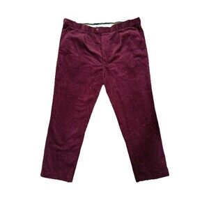 Peter Christian Corduroy Pants Mens 44 by 29 Red Cotton Comfort Waistband Casual